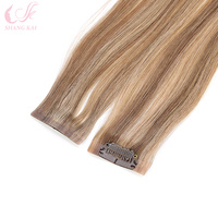 Extensions de cheveux à clipser sans couture en gros d'usine, cheveux humains vierges alignés sur les cuticules pour le coiffage féminin