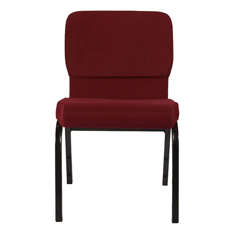 Detachable backres Modern Good quality wholesale stacking cushion theater auditorium furniture Wine Red chairs for church use