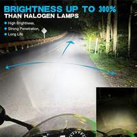 Feux de travail bi-LED JHS à double couleur blanc-jaune, projecteurs avec yeux d'ange bleus et yeux de démon rouges pour moto, VTT, UTV, tout-terrain