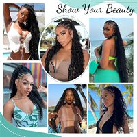 Cheveux à tresser pré-étirés et en vrac à ondulations profondes pour tresses bohèmes, extensions de tresses bohèmes DIY pour différents styles