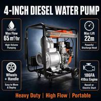 Pompe à eau diesel auto-amorçante de 4 pouces, pompe à moteur diesel 4 temps pour l'irrigation agricole et le drainage d'urgence