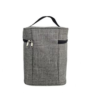 Sac à lunch isotherme rond portable, sac isotherme en aluminium épais pour la conservation au froid, travail ou voyage - Product Image 5