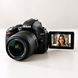 Appareil photo <span class=keywords><strong>reflex</strong></span> numérique Nikon D5200 d'occasion en gros <span class=keywords><strong>avec</strong></span> objectif VR 18-105mm, écran inclinable 24,1MP, autofocus 39 points, qualité supérieure reconditionné pour la revente - Product Image 1
