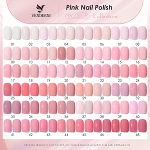 Vendeeni Hot Popular Summer 48colors Nude Pink Gel Nail <strong>Polish</strong> Set Box TPO HEMA FREE OEM Custom Pink Gel <strong>Polish</strong> Collection <strong>Kit</strong> - Product Image 5