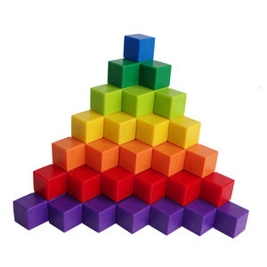Ensemble de blocs de construction en <span class=keywords><strong>mousse</strong></span> colorée pour enfants-Jouet classique de cubes empilables pour la construction créative et l'éducation précoce - Product Image 5