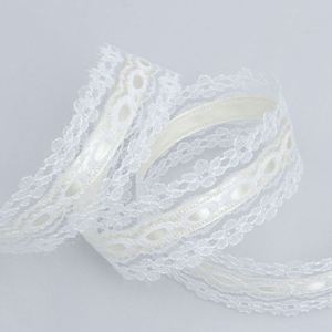 Ruban en dentelle polyester de 3 cm, 10 yards, couleur personnalisée, pour bouquets de mariage, emballage cadeau, décoration florale - Product Image 5