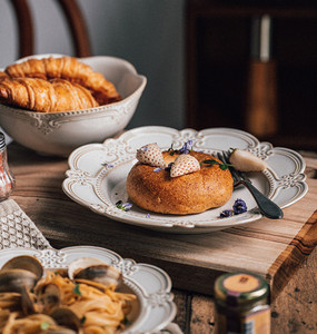 Platos de encaje de flores en relieve blanco de porcelana de cerámica Vintage, juego de platos, vajilla para boda, evento, fiesta, hogar - Product Image 6