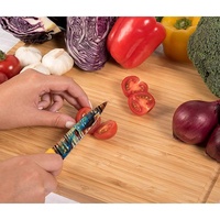 Couteaux de cuisine en acier inoxydable revêtu, modèles colorés, couteau de cuisine avec manche en pp 1 pièce