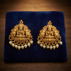 Boucles d'oreilles religieuses pour femmes, en forme d'animal, en or poli, objet de collection culturel antique 184565 - Product Image 2