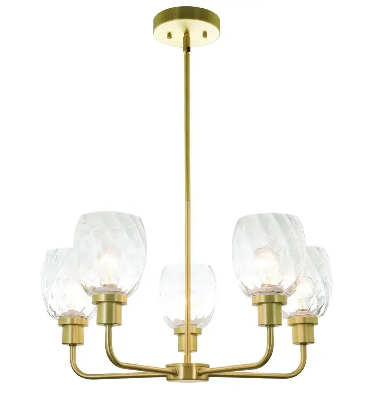 Lampada a sospensione a soffitto in oro dell'isola della cucina illuminazione dell'hotel lampada a sospensione a lampadario in ottone antico con superficie in rame in ottone