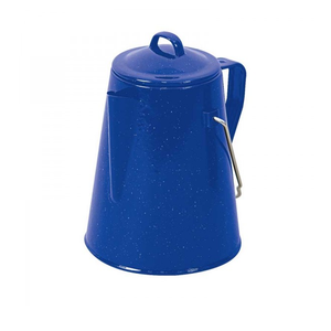 <span class=keywords><strong>Cafetera</strong></span> Percoladora de Metal Esmaltado de 12 Tazas, Resistente, Estilo Clásico, con Diseño Azul Moteado, para Exteriores, Senderismo y Camping, con Impresión de Logotipo Personalizado - Product Image 5