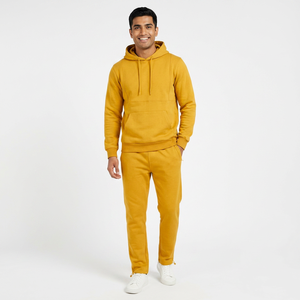 Nuevo Conjunto Deportivo Unisex de Invierno, Estilo Urbano, 2 en 1, Estampado Animal, Lavado Ácido, Forro Polar, 100% Algodón - Product Image 1