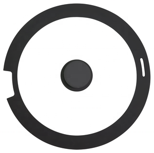 18cm rãnh <span class=keywords><strong>Silicone</strong></span> Vòng Tempered Glass nắp cho có thể tháo rời xử lý đồ nấu nướng - Product Image 2