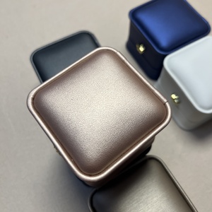Factory Wholesale Custom Leather Jewelry <b>Box</b> With Logo For <b>Ring</b> Bracelet Pendant Necklace Earring for,Jewelry Packaging <b>Box</b> - Product Image 6
