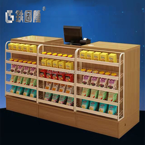 Bancone in Legno Moderno e Semplice per Supermercati, Negozi di Convenienza, Casse, Farmacie e Negozi per Mamme e Bambini - Product Image 3