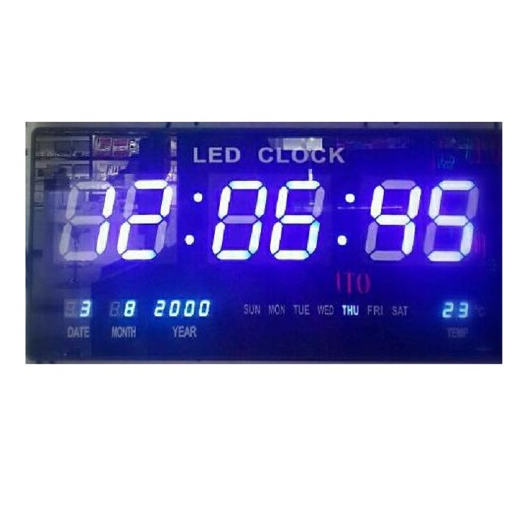Large Nixie Tube LED Display Digital Calendar Wall Clock - Modern
