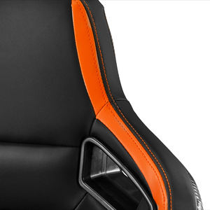 <span class=keywords><strong>Asiento</strong></span> de Carreras Universal Ajustable de Cuero Naranja para Vehículo BJYD de Alta Calidad - Product Image 2