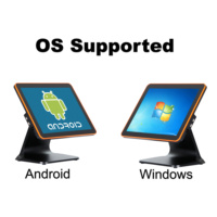 Vente en gros de haute qualité tout-en-un 15 pouces terminal de point de vente Windows/Android système de point de vente restaurant système de point de vente au détail pour la vente