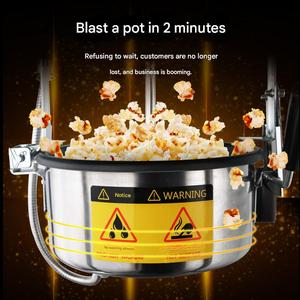 <span class=keywords><strong>Machine</strong></span> à Popcorn Commerciale avec Chariot, en Acier Inoxydable, Automatique, Électrique et à Gaz, Distributeur de Popcorn - Product Image 2