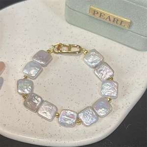 Zhuji Zhizhen's Luxurious Baroque Pearl <b>Solid</b> <b>Silver</b> <b>Bracelet</b> Unique Niche Design with Light Luxury Style - Product Image 4