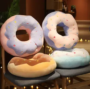 Yaratıcı oyuncak donut peluş yastık minder gıda simit yastık
