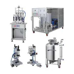 Parfum Vrieskoeling Maken Machine Filler Parfum Vulling Capping Crimping Afdichting Verpakking Mixer Machine Productielijn