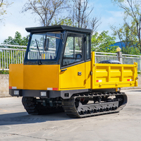Camion benne chenillée Euro 5 CE EPA, transporteur de déchets sur chenilles 3 tonnes, benne chenillée pour travaux routiers en montagne avec cabine