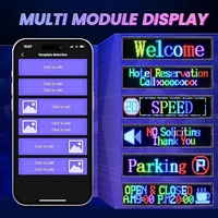 Écran LED flexible d'intérieur 1m, panneau matriciel LED programmable pour messages défilants, bannière publicitaire pour vitrines de magasins