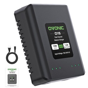 Chargeur d'équilibrage à double canal Ovonic D15 15W 1.2A pour modèles d'avions et de voitures 2S 3S 7.4V 11.1V - Product Image 1