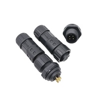 Système de contrôleur de LED Connecteur de câble mâle femelle en plastique à 4 broches Connecteur M12 monté sur panneau Connecteur de fil LED IP68