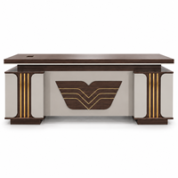 Bureau de direction moderne de luxe en forme de L, table de patron, bureau de direction pour bureau administratif, mobilier de bureau