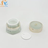 Conteneur à beurre en plastique vide circulaire personnalisé de 30 g, emballage en plastique pour crème cosmétique large avec couvercle