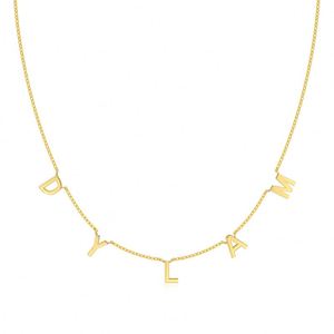 Personalised 925 <b>Silver</b> Gold Plated Chain 5A Zirconia Custom Name Letter <b>Initial</b> Pendant Fine Fashion Jewelry <b>Necklace</b> for Women - Product Image 1