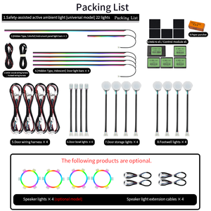 Universel 64 couleurs LED lumière ambiante véhicules changement de couleur lampe à LED éclairage intérieur de voiture avec changements de couleur dynamiques - Product Image 4