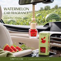 8ml Auto Aroma Diffuser Hangende Vierkante Glazen Fles Houten Dop Parfumverfrisser Private Label Groothandel Export Leverancier