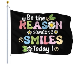 Là lý do Ai Đó mỉm cười Ngày Hôm Nay cờ 3x5 ngoài trời tấm thảm độc đáo cho văn phòng biểu ngữ ngoài trời cho 3x5 FT, - Product Image 1