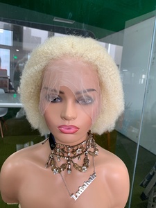 <span class=keywords><strong>Parrucca</strong></span> CF 179 Full Lace Senza Colla, <span class=keywords><strong>Bionda</strong></span> 613, Ricci <span class=keywords><strong>Afro</strong></span> Kinky, <span class=keywords><strong>Parrucca</strong></span> Europea con Pelle Sottile, Non Trattata, per Acconciature Intrecciate - Product Image 4