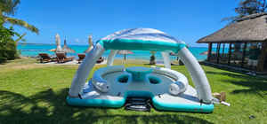 Plataforma Flotante Inflable de PVC para Piscina, Muelle de Juegos Acuáticos, Plataforma de Aire Enrollable para Jetski y Yates - Product Image 6