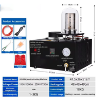 Machine de coulée sous vide pour bijoux en cire perdue de 3kg Machine de coulée sous vide pour bijoux or métal argent affiner la fonte par aspiration