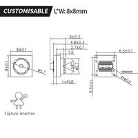 Objectif Macro à Petite Ouverture HD 300 000 Pixels Gc0308 Module de Caméra pour Scannage de Code QR et Paiement par Code