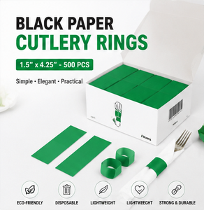 Anneaux de serviette en plastique vert pour la mise en table, design moderne, utilisation pratique - Product Image 5