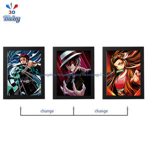 ريكي شيطان ياباني خيال توهج ثلاثي الأبعاد ملصق فني بلاستيكي-ملصق أنيمي ثلاثي الأبعاد مطلي ديكور حائط للحيوانات الأليفة لمجموعة ملصقات أنيمي ثلاثية الأبعاد - Product Image 2