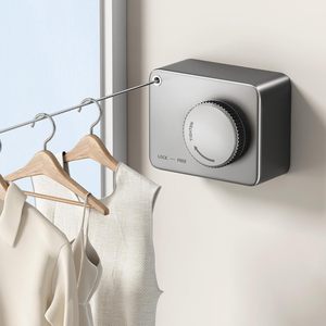 Tendedero telescópico de metal inoxidable para balcón, tendedero sin perforaciones, cuerda para ropa, uso doméstico en el baño. - Product Image 4