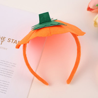 Serre-têtes Citrouilles Décorées pour Enfants – Accessoires de Fête d'Halloween – Citrouilles Tridimensionnelles pour Halloween