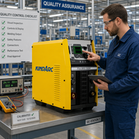 Machine à souder à l'arc Inverter 4-en-1 MIG/MMA/TIG KindArc Flexi MIG-500H 500A, prête pour la robotisation, 380V, usage intensif, 100% acier inoxydable