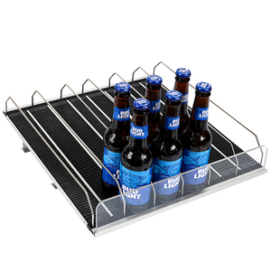 Professional Factory Custom Auto Feed Plastic + <b>Metal</b> Beverage Shelf Glides Flex Gravity <b>Roller</b> Shelf 40L Eco-Friendly for - Product Image 1