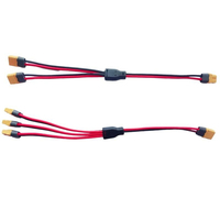 Câble d'extension répartiteur en Y LanLin 12AWG en plastique durable XT60 mâle-femelle (1 vers 3)
