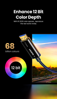 U GREEN 2.1 eARC HDR, kabel serat optik kompatibel HDCP2.2 HDTV kecepatan tinggi 8K/60Hz Ultra 48Gbps untuk Samsung TV