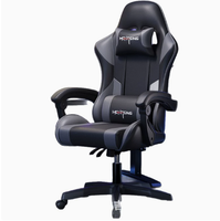 Chaise de jeu ergonomique moderne avec rotation et hauteur réglables, chaise de jeu exécutive en cuir, chaise de bureau