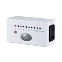 Minuteur numérique programmable miniature à brancher, sélection de l'heure de compte à rebours, du crépuscule à l'aube, blanc, 125 V CA, 60 Hz, 5 ampères